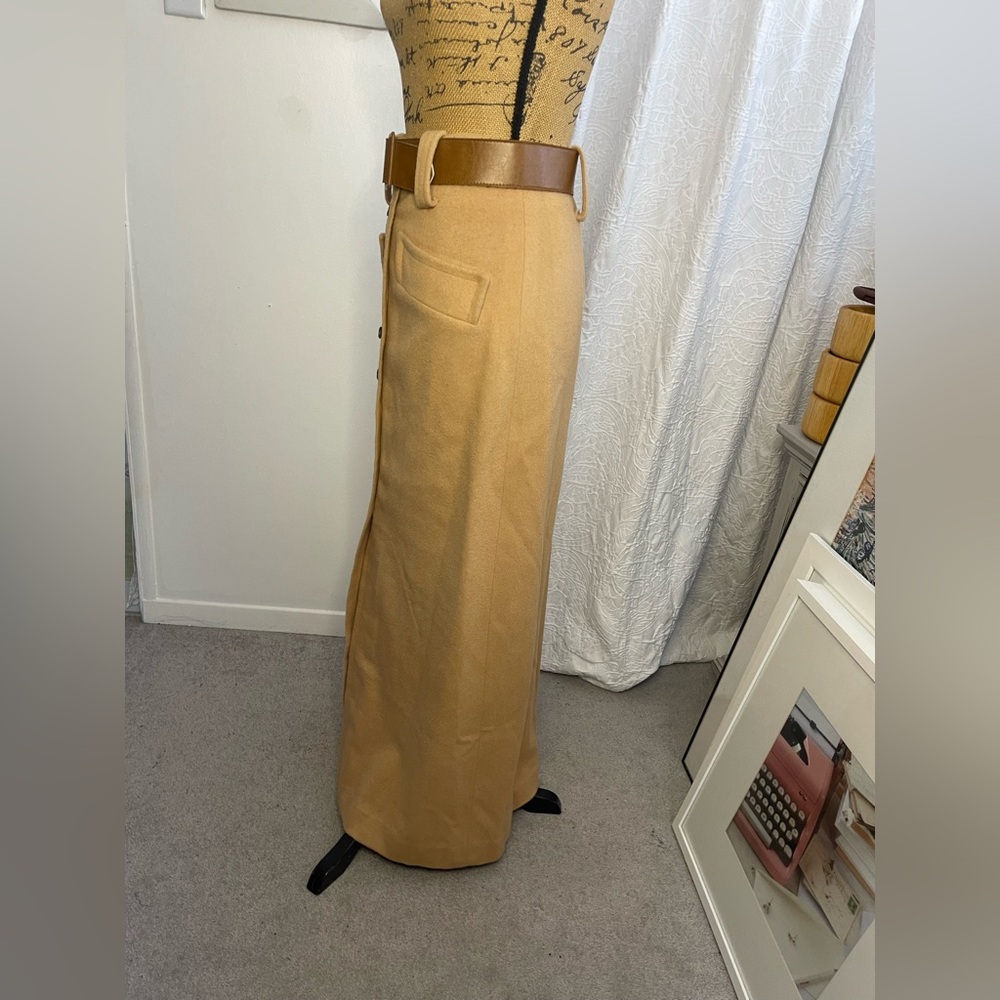 Superb Sportswear Ltd Camelhair Wool Pencil Maxi Skirt - Picture 4 of 9